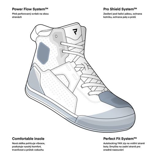 REBELHORN MOTO BOTY VANDAL II ČERNÉ/MODRÉ