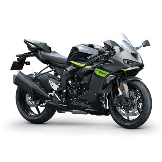 KAWASAKI NINJA ZX-6R MY26 METALLIC MATTE GRAPHENESTEEL GRAY / METALLIC SPARK BLACK / LIME GREEN