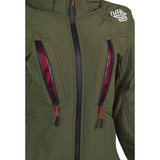 MBW DÁMSKÁ SOFTSHELL MOTO BUNDA HANA GREEN