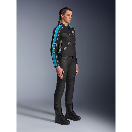 BUNDA STELLA T-DYNO AIR, ALPINESTARS, DÁMSKÁ (ČERNÁ/SVĚTLE MODRÁ/BÉŽOVÁ) 2025