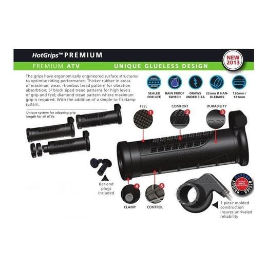 VYHŘÍVANÉ RUKOJETI NA ČTYŘKOLKU OXFORD OF770 PREMIUM ATV