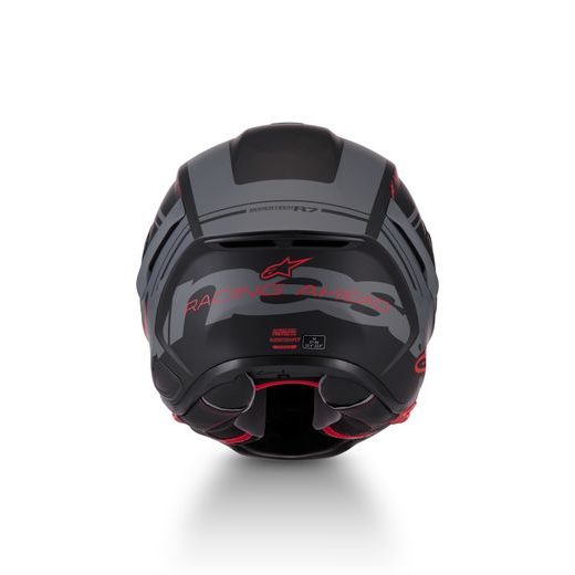 PŘILBA S-R7 A-CORE, ALPINESTARS (ČERNÁ/ŠEDÁ/ČERVENÁ MATNÁ) 2026