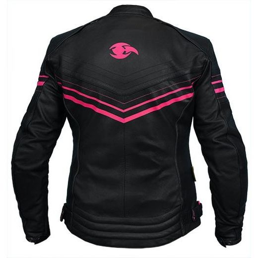 MBW DÁMSKÁ KOŽENÁ MOTO BUNDA PINKY ČERNÁ RŮŽOVÁ