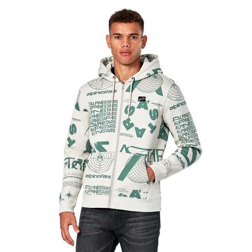 MIKINA DETERMINANT HOODIE, ALPINESTARS (BÍLÁ OFFWHITE)