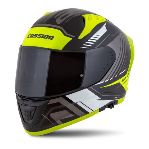 PŘILBA CASSIDA AERO DROME (ČERNÁ/ŽLUTÁ FLUO/BÍLÁ/ŠEDÁ)