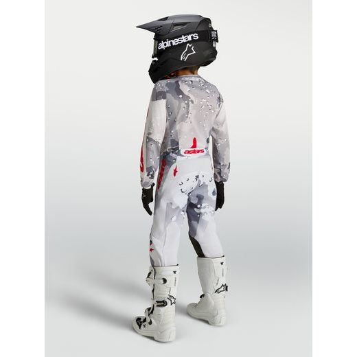 DRES FLUID LONE YOUTH, ALPINESTARS, DĚTSKÉ (ŠEDÁ CAMO/BÍLÁ/ČERVENÁ) 2027