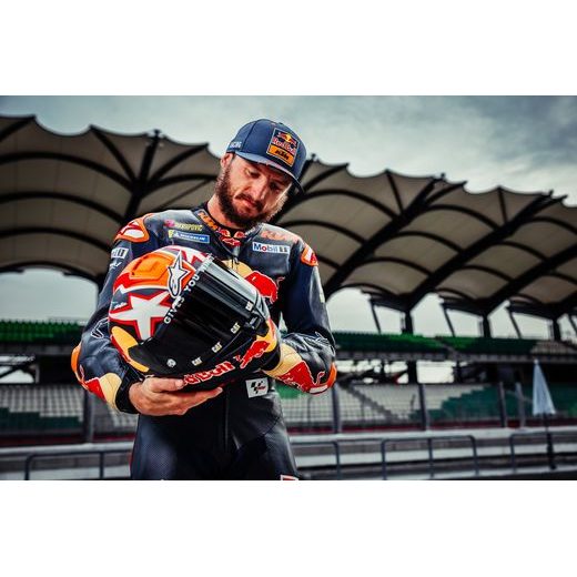 PŘILBA SUPERTECH R-10 ELEMENT, ALPINESTARS (KARBON/ČERVENÁ FLUO/BÍLÁ)