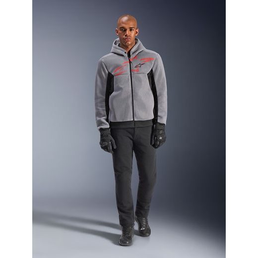 BUNDA CHROME SUPERAIRFLOW, ALPINESTARS (ČERNÁ/SVĚTLE ŠEDÁ/ČERVENÁ FLUO) 2026