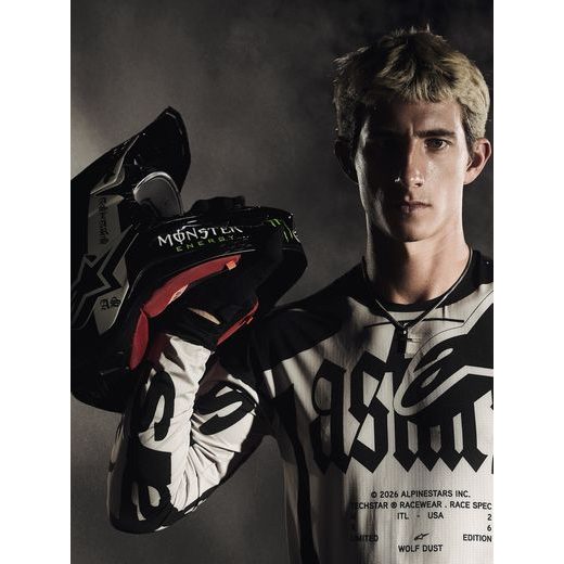 KALHOTY TECHSTAR LIMITOVANÁ EDICE WOLF DUST, ALPINESTARS (PÍSKOVÁ/ČERNÁ) 2026