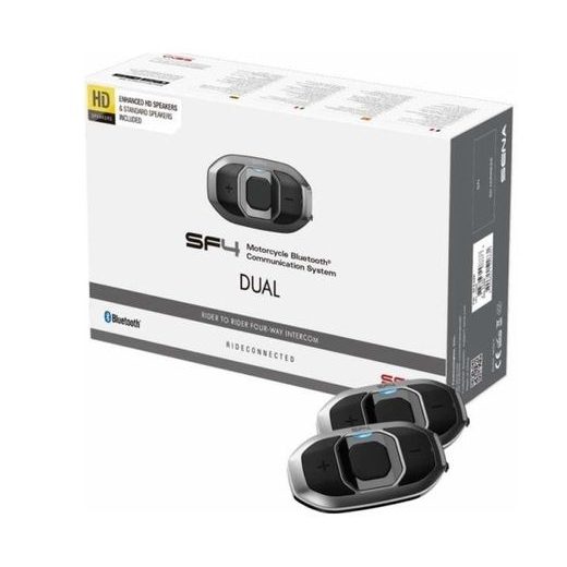 BLUETOOTH HANDSFREE HEADSET SF4 (DOSAH 1,2 KM), SENA (SADA 2 JEDNOTEK)