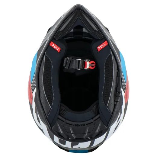 AIROH ENDURO MOTO PŘILBA BANDIT TUNE ČERNÁ/MODRÁ/ČERVENÁ
