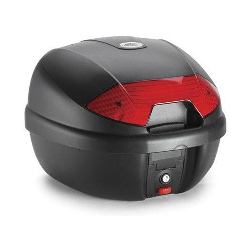 TOPCASE, KAPPA (30 L, ČERNÝ NELAKOVANÝ + ČERVENÁ ODRAZKA)