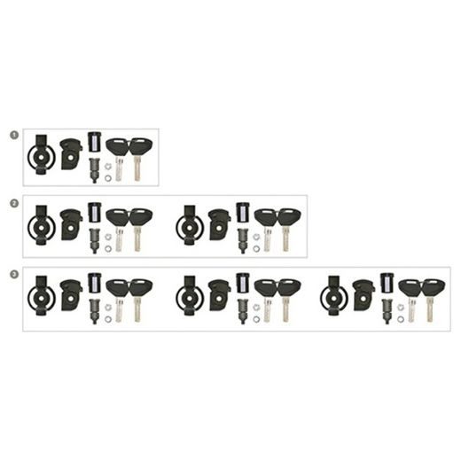 SET 3 BEZPEČNOSTNÍ ZÁMEK, 2X KLÍČ, KAPPA KSL103