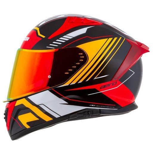 CASSIDA INTEGRÁLNÍ MOTO PŘILBA AERO DROME ČERNÁ MET. ORANŽOVÁ ČERVENÁ BÍLÁ