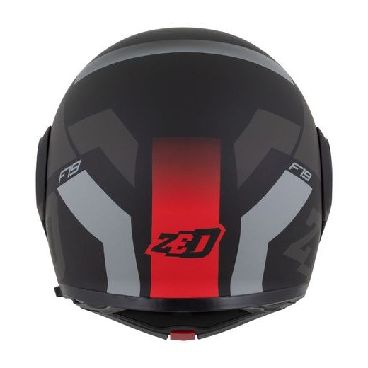PŘILBA F19, ZED (ČERNÁ MATNÁ/ČERVENÁ FLUO/ŠEDÁ) 2025