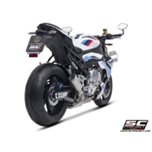 SC-PROJECT BMW M1000 R (2025) - E5+ TITANOVÝ VÝFUK CR-T S MŘÍŽKOU PROTI KAMENŮM