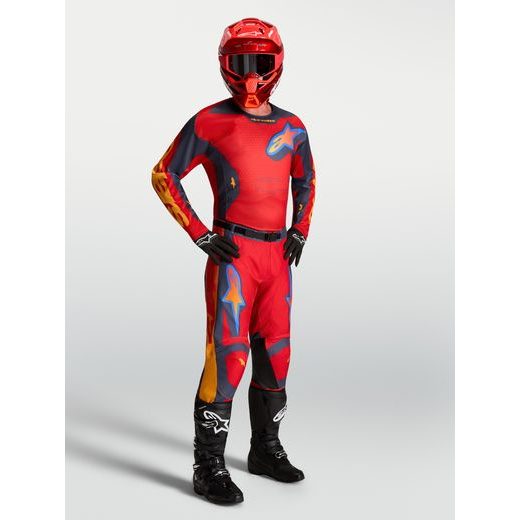 KALHOTY RACER HUNT, ALPINESTARS (ČERVENÁ/TMAVĚ ŠEDÁ/GRADIENT) 2027