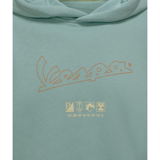 MIKINA VESPA DEC S KAPUCÍ MINT