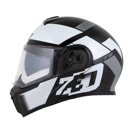 PŘILBA F19, ZED (ČERNÁ/BÍLÁ/ŠEDÁ) 2025