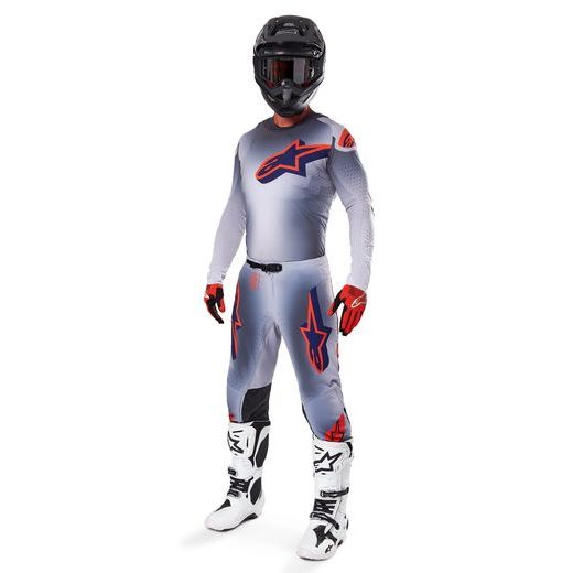 KALHOTY SUPERTECH LIPAN, ALPINESTARS (ŠEDÁ/ORANŽOVÁ FLUO) 2025