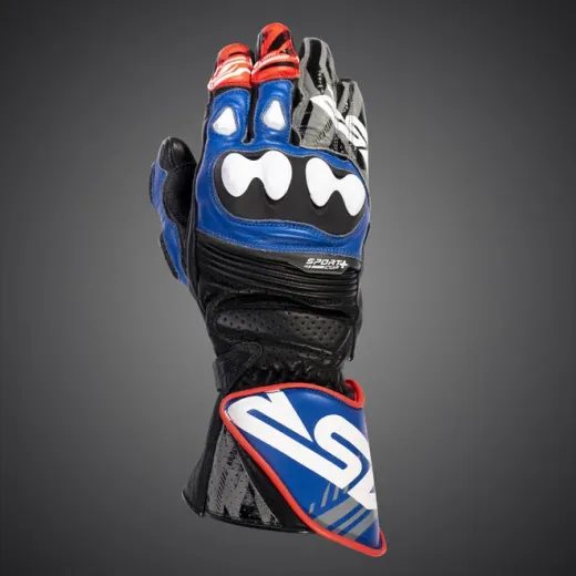 4SR PÁNSKÉ KOŽENÉ MOTO RUKAVICE SPORT CUP PLUS EVO BLUE