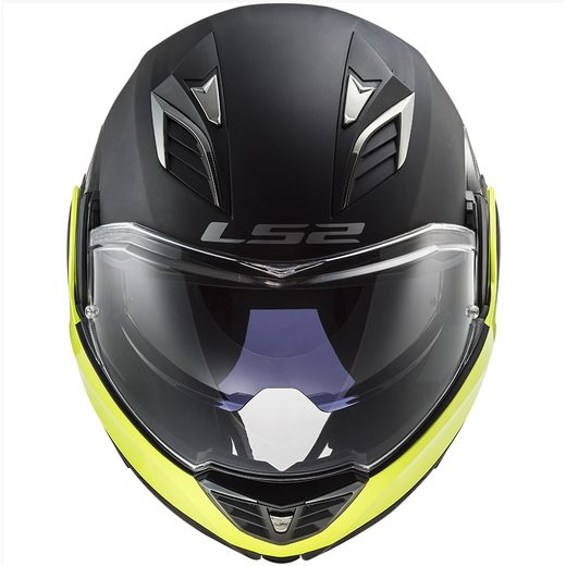 PŘILBA LS2 PŘEKLOPNÁ FF900 VALIANT II HAMMER BLACK H-V YELLOW P/J