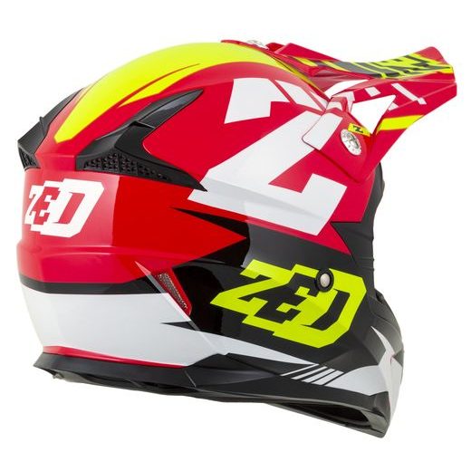PŘILBA X1.9D TARGA, ZED, DĚTSKÁ (ČERVENÁ/ŽLUTÁ FLUO/ČERNÁ/BÍLÁ) 2025