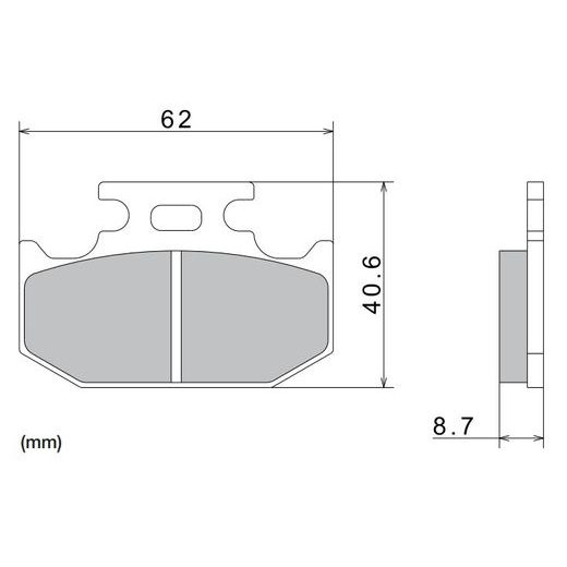 BRZDOVÉ DESTIČKY, NISSIN (SEMI-METALICKÁ SMĚS) 2 KS V BALENÍ