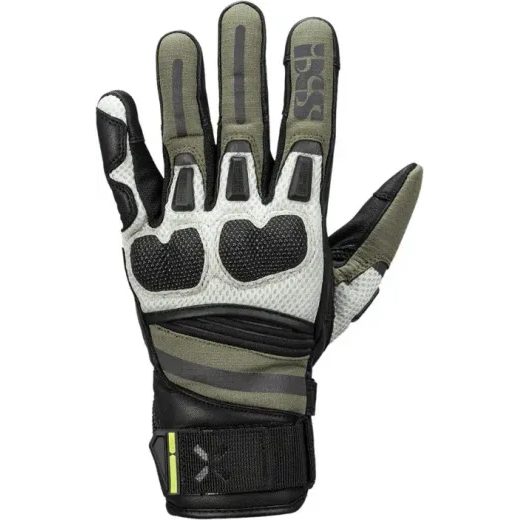 IXS RUKAVICE MONTEVIDEO-AIR 2.0 BLACK GREEN LIGHT GREY