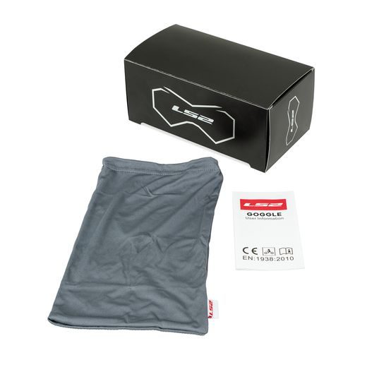 LS2 CHARGER GOGGLE BLUE WITH IRIDIUM VISOR