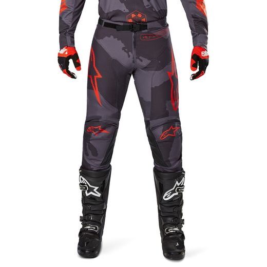 KALHOTY RACER HOLLOW, ALPINESTARS (ŠEDÁ CAMO/ORANŽOVÁ FLUO) 2025