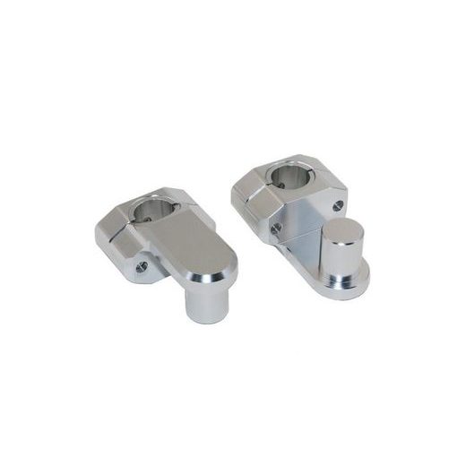 ZVÝŠENÍ ŘÍDÍTEK ADVENTURE 50MM ŘIDÍTKA 22/22 MM A 22/28,6 MM STŘÍBRNÉ