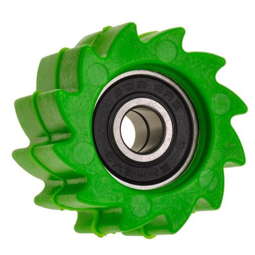 KLADKA ŘETĚZU KAWASAKI, RTECH (ZELENÁ, VNITŘNÍ PRŮMĚR 8 MM, VNĚJŠÍ PRŮMĚR 38 MM, ŠÍŘKA 23 MM)