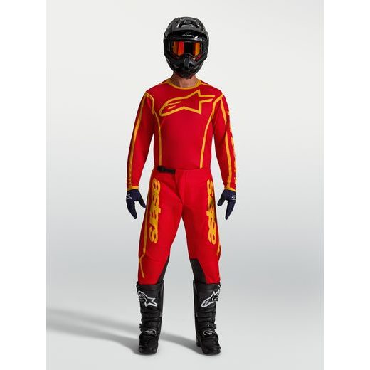 KALHOTY FLUID APEX V2, ALPINESTARS (ČERVENÁ/ZLATÁ) 2027