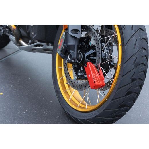 ZÁMEK NA KOTOUČOVOU BRZDU GRANIT DETECTO XPLUS 2.0 (PRŮMĚR TŘMENU 13 MM), ABUS (ČERVENÝ)