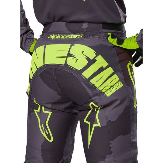 KALHOTY RACER HOLLOW, ALPINESTARS (TMAVÁ CAMO/ŽLUTÁ FLUO) 2025