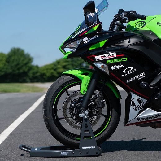 STOJAN NA MOTOCYKL HLINÍKOVÝ ZERO-G LITE PŘEDNÍ, OXFORD