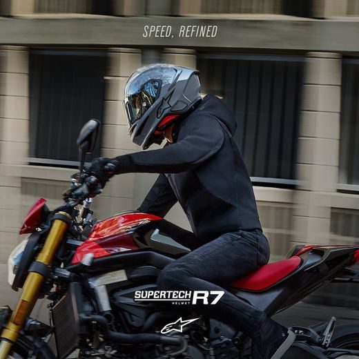 PŘILBA S-R7 SOLID, ALPINESTARS (ŠEDÁ) 2026