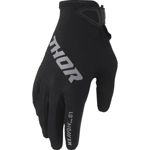 DĚTSKÉ MOTO RUKAVICE THOR YOUTH RIDEMODE STATIC GLOVES ČERNÁ