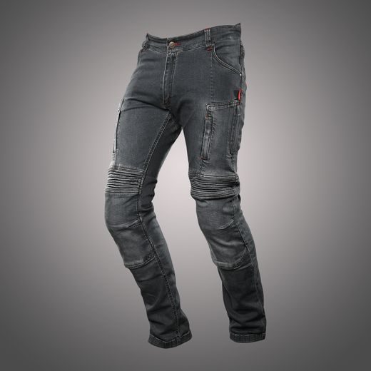 4SR PÁNSKÉ KEVLAROVÉ MOTO JEANSY CLUB SPORT GREY
