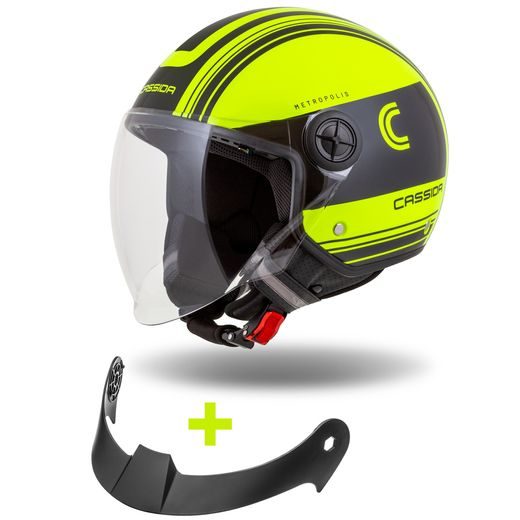 PŘILBA CASSIDA HANDY METROPOLIS SAFETY (ŽLUTÁ FLUO/ČERNÁ/REFLEXNÍ ŠEDÁ) 2023