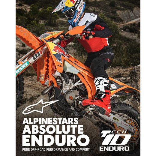 BOTY TECH 10 ENDURO, ALPINESTARS (ČERVENÁ/ČERNÁ/BÍLÁ) 2025