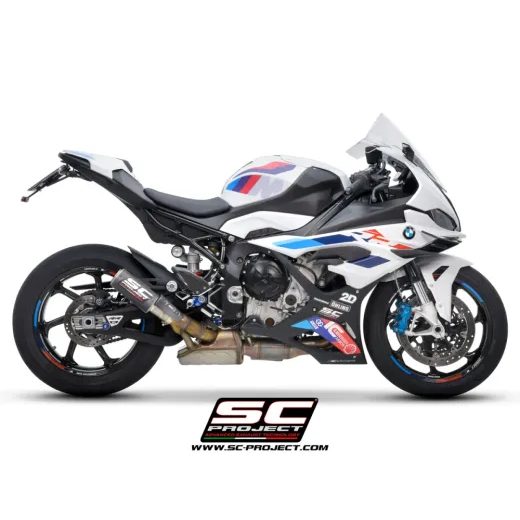 SC-PROJECT VÝFUK Z UHLÍKOVÝCH VLÁKEN CR-T S MŘÍŽKOU PROTI KAMENŮM BMW S 1000 RR (23-24) E5
