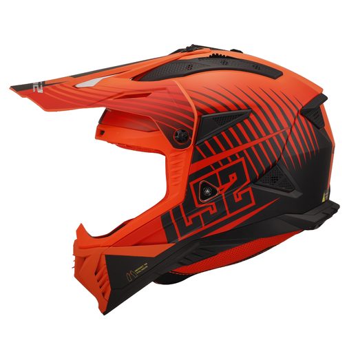 LS2 MX708 FAST II DUCK M.H-V ORANGE RED-06