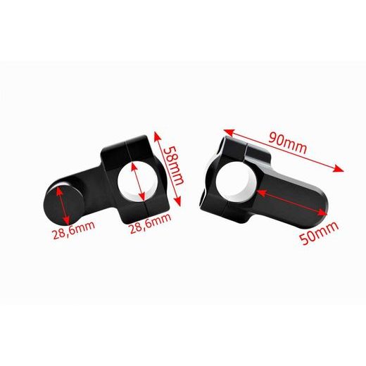 ZVÝŠENÍ ŘÍDÍTEK ADVENTURE 50MM ŘIDÍTKA 28,6/28,6 MM