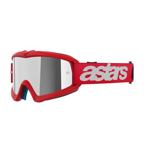 BRÝLE VISION YOUTH BLAZE, ALPINESTARS, DĚTSKÉ (ČERVENÁ, ZRCADLOVÉ STŘÍBRNÉ PLEXI) 2025