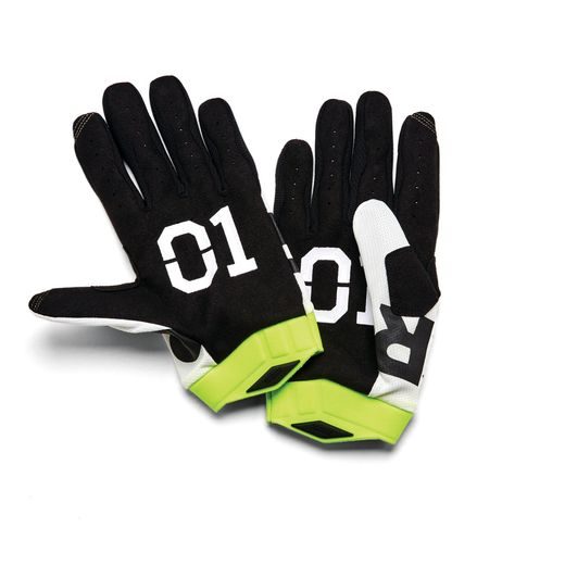 RUKAVICE ITRACK RACR, 100% - USA (BÍLÁ)