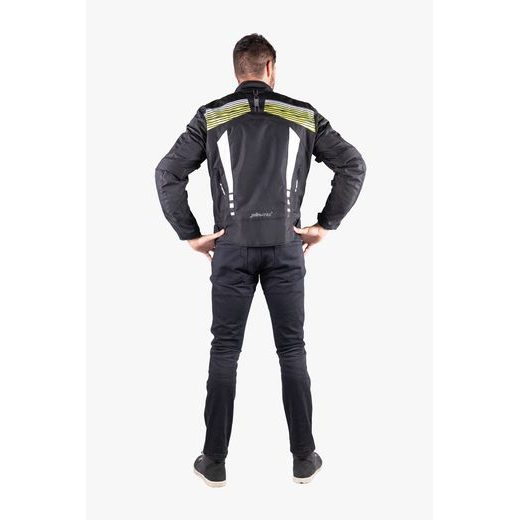 SPORTOVNÍ BUNDA IXS RS-400-ST 3.0 X56046 ČERNO-BÍLO-NEONOVĚ ŽLUTÁ S