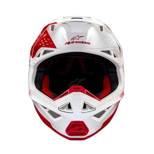 PŘILBA ALPINESTARS SUPERTECH S-M10 UNITE (ČERVENÁ/BÍLÁ)