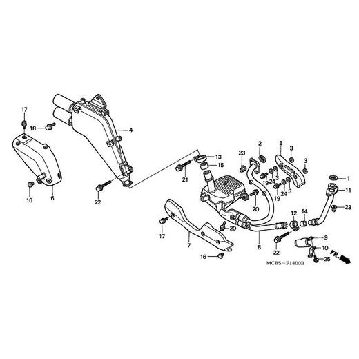 HONDA ORIGINÁLNÍ DÍL - 18291MM5860 XL-650V TRANSALP